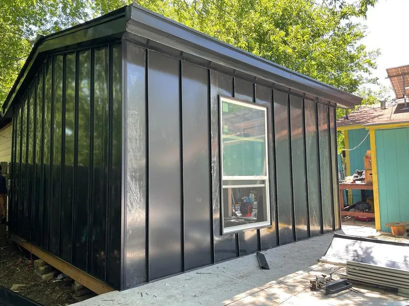 Black standing seam metal wall panels for Metal Roof Installation in Meadowbrook